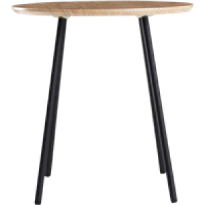 Jolijn houten bijzettafel naturel - Ø 40 cm