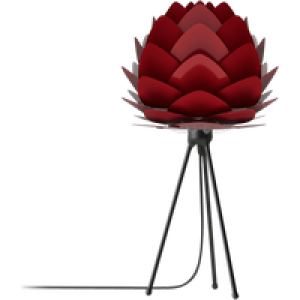 Aluvia Mini tafellamp ruby red - met tripod zwart - Ø 40 cm