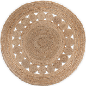 Bobby jute vloerkleed naturel – Ø 150 cm