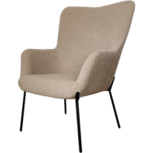 Rosemarie bouclé fauteuil lichtbruin