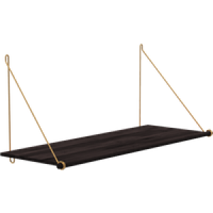 Loop Shelf Dark - Bamboe boekenplank - Brass - B72 x H31 x D26 cm