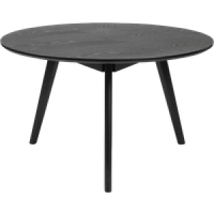 Yumi ronde houten salontafel zwart  - Ø90 cm