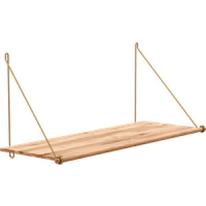 Loop Shelf - Bamboe boekenplank - Brass - B72 x H31 x D26 cm