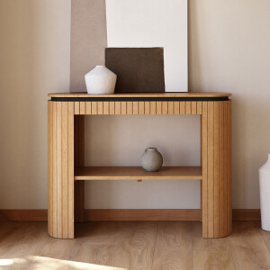 Kave Home Sidetable 'Licia' Mangohout, 120cm