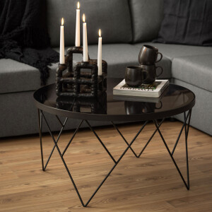 Bendt Ronde Salontafel 'Averill' Glas, 80cm
