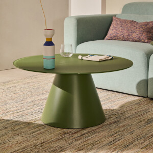 Kave Home Ronde Salontafel 'Wilshire' 80cm, kleur Groen