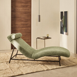 Kave Home Relaxfauteuil 'Osla' Chenille, kleur Groen