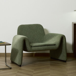 Kave Home Fauteuil 'Melvia' Chenille, kleur Groen