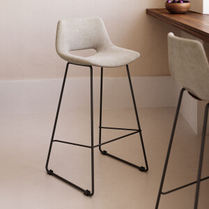 Kave Home Barkruk 'Zahara' kleur Beige (zithoogte 65cm)