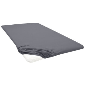 Biberna Jersey hoeslaken (Antraciet, 180-200 x 200 cm)