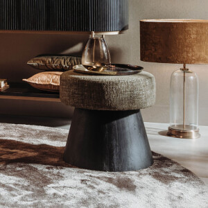 Tower Living Hocker 'Ossana' Mangohout en stof, 50cm