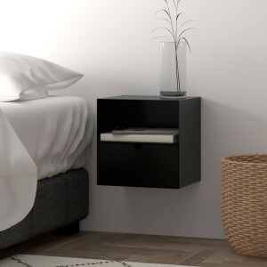 Bendt Zwevend Nachtkastje 'Nonny' kleur Zwart