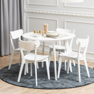 Bendt Ronde Eettafel 'Torkil' 105cm, kleur Wit