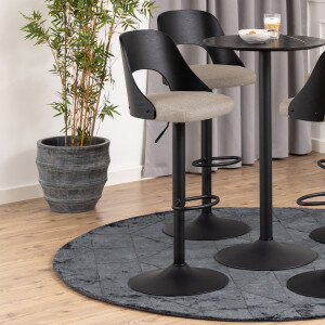 Bendt Draaibare Barkruk 'Vila' kleur Zand (zithoogte 62-84cm)