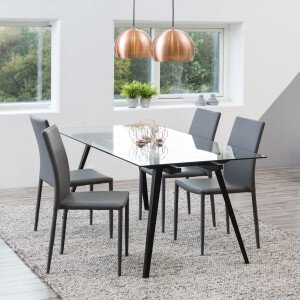 Bendt Glazen Eettafel 'Gitte' 180 x 90cm