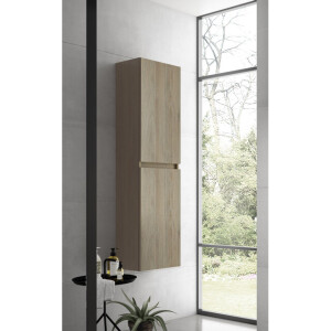 Adema Chaci Hoge Kast - 140x35x27cm - 2 deuren - eiken 84486