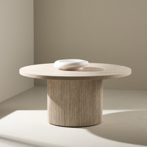 Nohr Ronde Salontafel 'Adrin' MDF in Travertin-look, 80cm