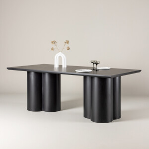 Nohr Eettafel 'Anh' 210 x 100cm, kleur Zwart