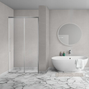 Aqua Vista Lokla Linea nisdeur - 140x200cm - incl. montageset - geborsteld rvs R-MB-LC140-SCX