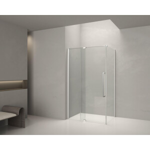 Aqua Vista Taviano Cuadra Zijwand - 90x200cm - incl. montageset - chroom SW1209645/SW1209690