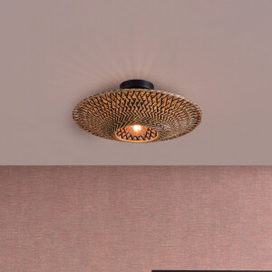 GOOD&MOJO Plafondlamp 'Bali' Small, Bamboe, kleur Naturel/Zwart