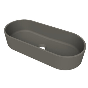 Arcqua Case waskom - ovaal - 60x26cm - mat quartz grijs WAS658911