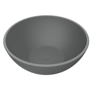 Arcqua Prince Waskom Opbouw - 38cm - rond - cast marble - mat grijs WAS455252