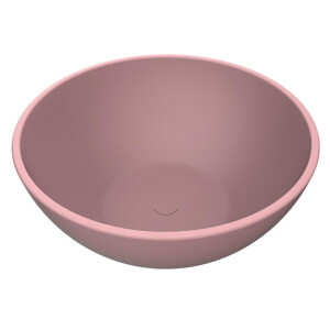Arcqua Prince Waskom Opbouw - 38cm - rond - cast marble - mat roze WAS402121