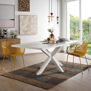 Kave Home Eettafel 'Argo' Wit, 180 x 100cm
