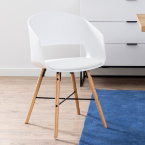 Interstil Eetkamerstoel 'Luna' kleur wit