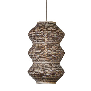 GOOD&MOJO Hanglamp 'Barbados' Bamboe, 3-lamps, kleur Naturel/Bruin