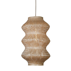 GOOD&MOJO Hanglamp 'Barbados' Bamboe, 3-lamps, kleur Naturel