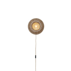 GOOD&MOJO Wandlamp 'Barbados' Bamboe, 35cm, kleur Naturel/Bruin