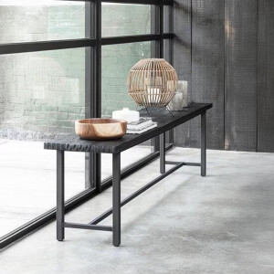 DTP Home Eetkamerbank 'Beam' Teakhout, 190cm, kleur Zwart