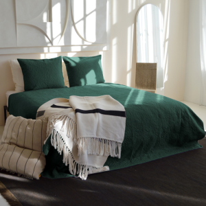 Bedsprei Flowers - Donkergroen - Xcm Van Zydante Home Microvezel - Dekbed-Discounter.nl