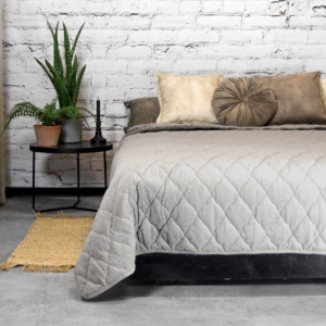 Bedsprei Jenny - Grijs - 220x220cm Van Unique Living Microvezel - Dekbed-Discounter.nl