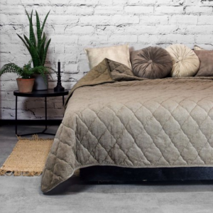 Bedsprei Jenny - Taupe - 170x220cm Van Unique Living Microvezel - Dekbed-Discounter.nl