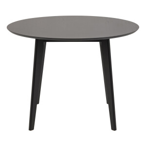 Bendt Ronde Eettafel 'Torkil' 105cm Eikenfineer, kleur Zwart