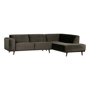 BePureHome Loungebank 'Statement' Velvet, Rechts, kleur Groen