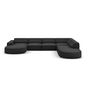 7-zitshoekbank Jodie rechts chenille afgerond | Micadoni Home