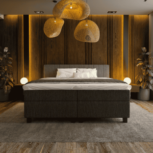 Boxspring Hotel Suite - Beam - Antraciet - Dekbed-Discounter.nl