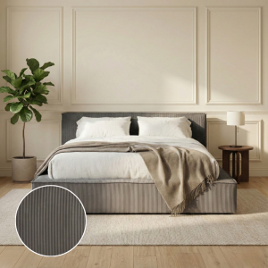 Boxspring Met Opbergruimte Amour Cosy - Antraciet - Dekbed-Discounter.nl