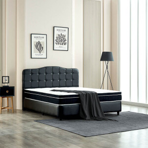 Boxspring Met Opbergruimte Marrakech 180x200 Cm Zwart Met Opbergruimte Primaviera Deluxe - Dekbed-Discounter.nl