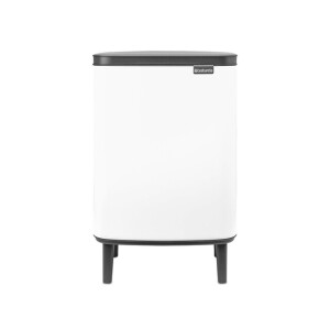 Brabantia Bo Hi Afvalemmer - 12 liter - kunststof binnenemmer - wit 227240