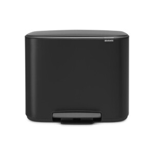Brabantia Bo Pedaalemmer - 11+23 liter - 2 kunststof binnenemmers - matt black 121227