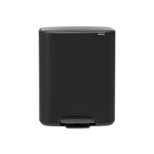 Brabantia Bo Pedaalemmer - 60 liter - kunststof binnenemmer - matt black 211362