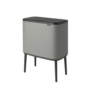 Brabantia Bo Touch Bin Afvalemmer - 11+23 liter - 2 kunststof binnenemmers - mineral concrete grey 127243