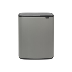 Brabantia Bo Touch Bin Afvalemmer - 2x30 liter - 2 kunststof binnenemmers - mineral concrete grey 221460