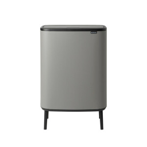 Brabantia Bo Touch Bin Hi Afvalemmer - 2x30 liter - 2 kunststof binnenemmers - mineral concrete grey 130663