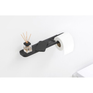 Brabantia MindSet Toiletrolhouder - 44x11x5cm - plankje - zonder klep - mineral infinite grey 303128